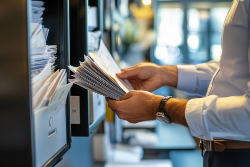 © Shozib - stock.adobe.com Foto: Mann sortiert Akten