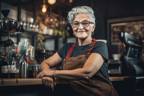 Foto: Frau in einem Restaurant
